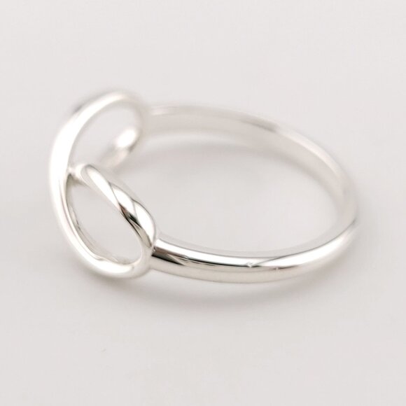 Tiffany & Co. Sterling Silver Figure 8 Signature Infinity Band Ring Size 7 - Picture 4 of 7
